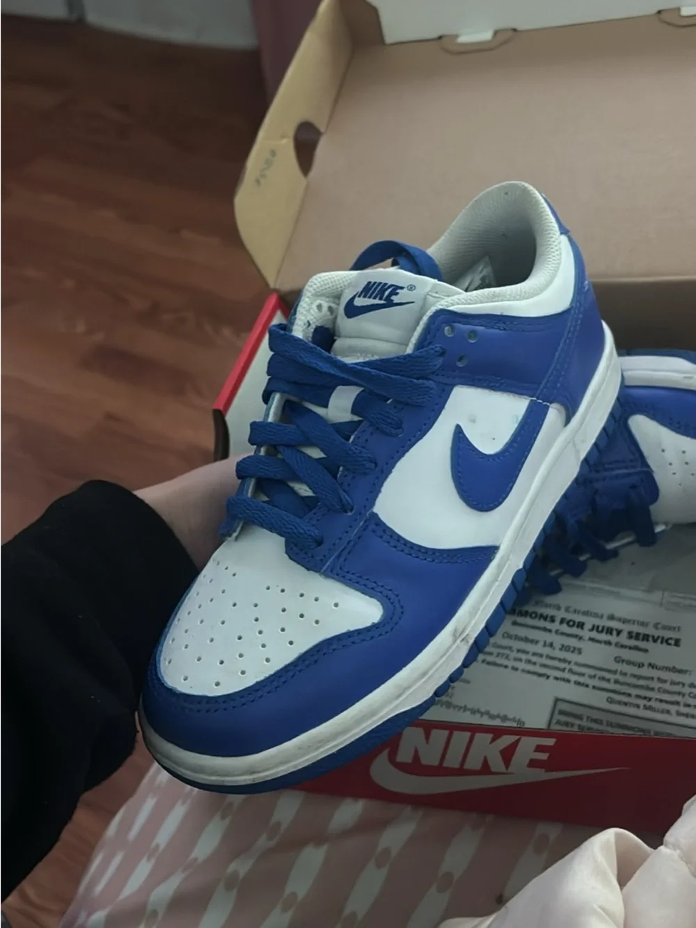 Nike Kids Blue and White Low-Top Sneakers